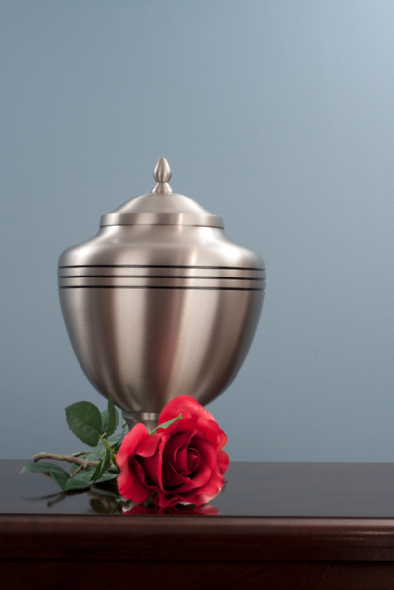 Funeral Urn with Rose